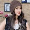 Handmade crochet fashionable warm bald hat autumn and winter thickened hat women's new ethnic style knitted wool stacking hat