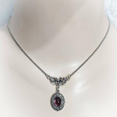 Vintage Spitze Viktorianische Halskette Vampirfledermaus Neo-Goth Choker Klobige Kette Lila Kristall Edelstein Anhänger Halskette Unisex