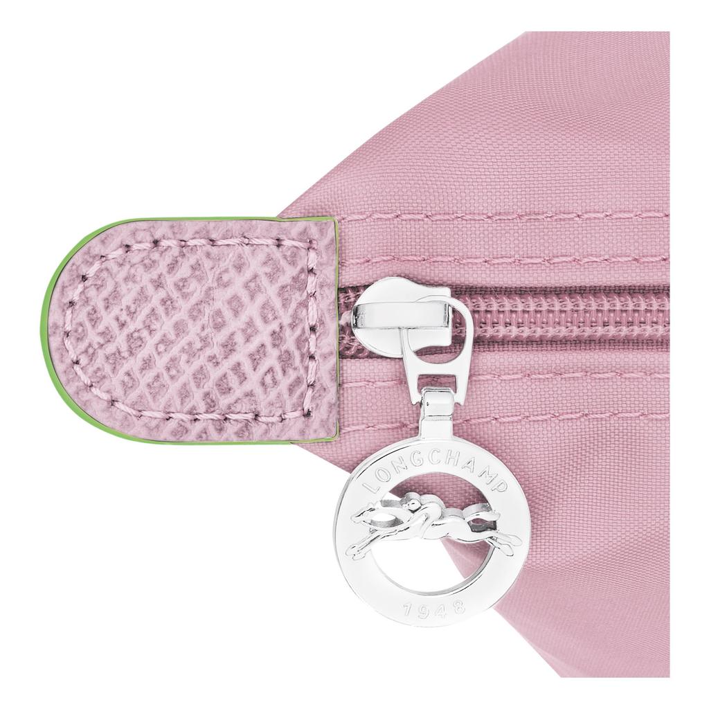 Longchamp Borsa Tote Le Pliage Green con Ferramenta in Metallo Argentato in Pelle Piccola Rosa da Donna 1621919P75