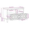 TV Stand in Brown 70 x 33.5 x 46 cm Solid Mango Wood