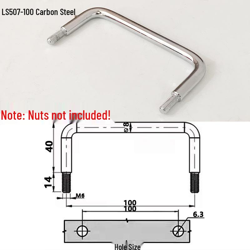 304 Stainless Steel External Threaded Handle for Electric Cabinets and Chassis