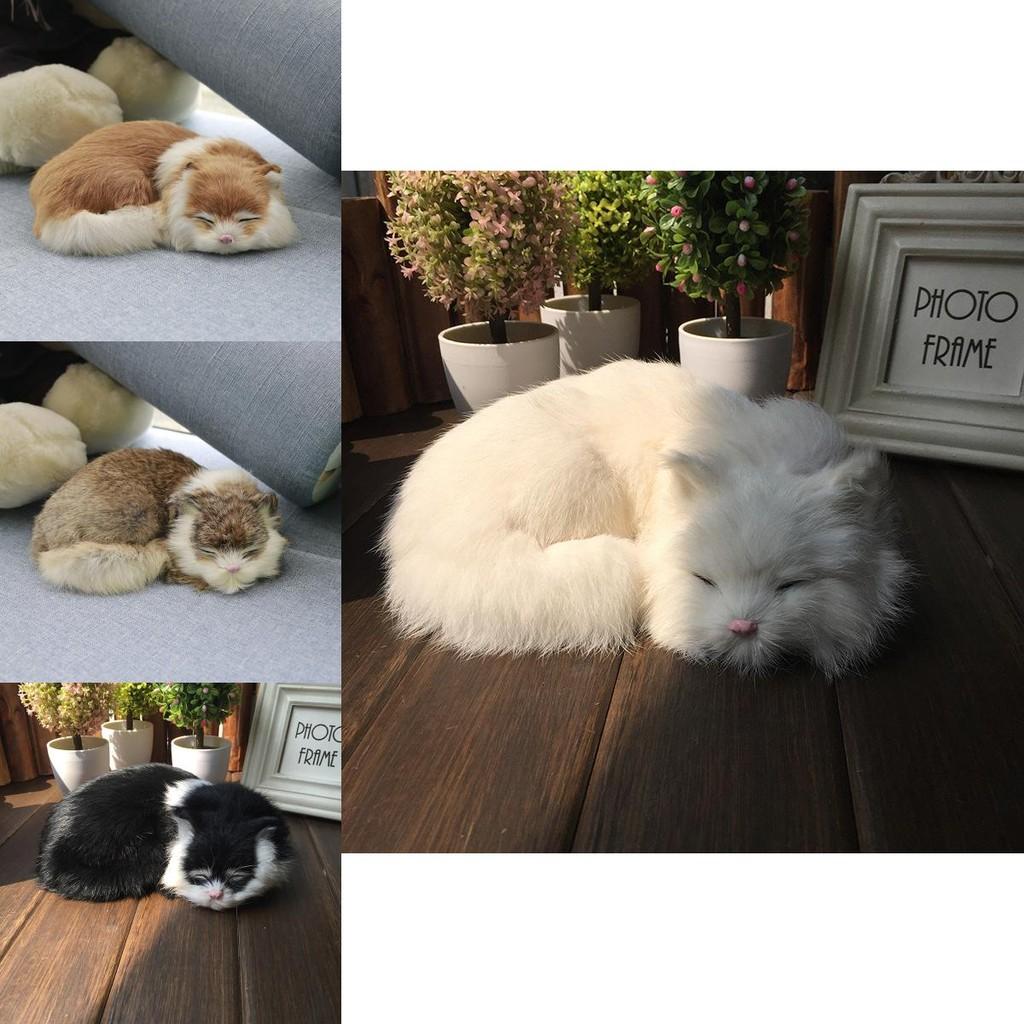 Modello di Gatto Peluche Animale con Pelliccia Sintetica per Decorazioni per la Casa e Oggetti di Scena per Fotografia
