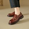 Fashion 2024 New Autumn Women Oxford Loafers Retro Chelsea Women Shoes Luxury Pumps Genuine Leather Bullock Shoes Platform Ladies Shoes