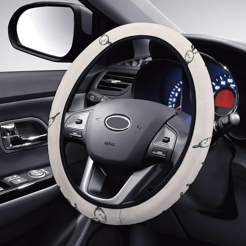 Moomin Car Steering Wheel Cover for Kei and Standard Comfortable To the Luxury Interior Suitable for All 38cm Cars, Stylish, Non-Slip,