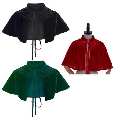 Victoria Lolita Gold Velvet Fantasy Princess Cape for Women
