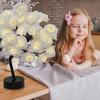 LED Rose Tree Nightlight Battery Operated Touch Control Table Light Holiday Birthday Nightstand Bedside Lamp Party Decor