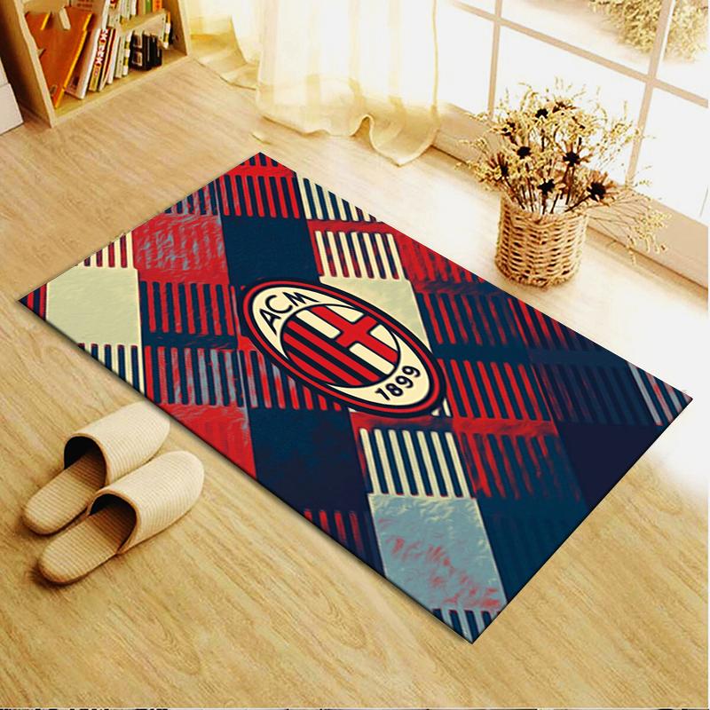 Nuovo Tappeto AC Milan 2025 per Soggiorno Camera da Letto Casa Decorazione Divano, Tappetino Antiscivolo per Giochi Bambini 05