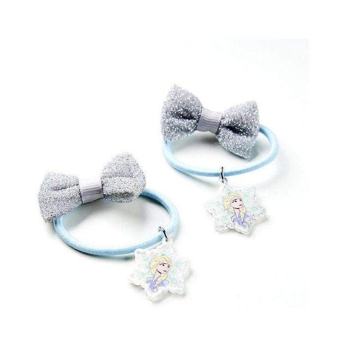 Nœuds pour cheveux - INCA - Frozen - Argenté - Bleu - 2 Pièces