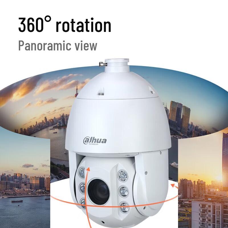 Dahua 2MP Full-Color PTZ Dome IP Camera (DH-SD6220-A) CN Plug (adapter Included)