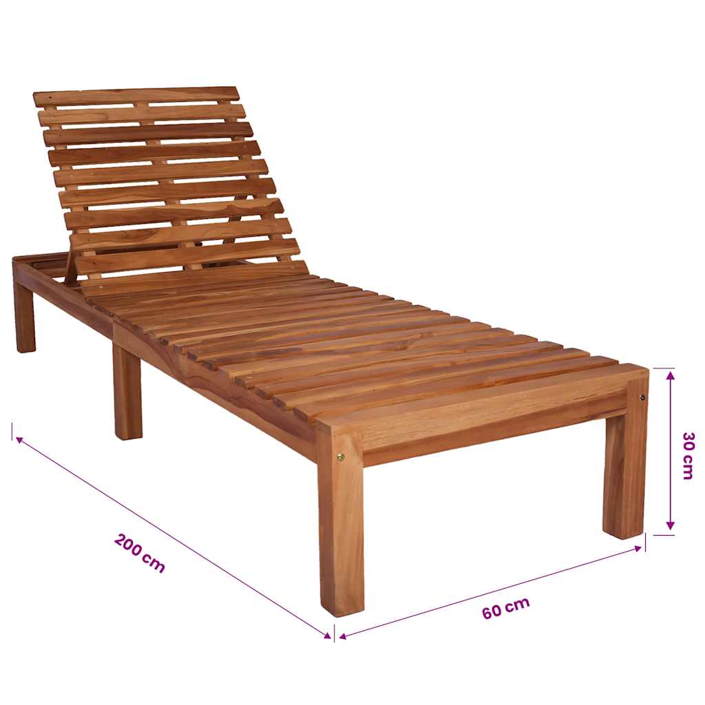 Teak Wood Sun Lounger