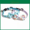 Amingo Neue Haustierbedarf Nylonband Katzenhalsband Mit Blumendekor Und Fliege Verstellbar Und Stilvoll