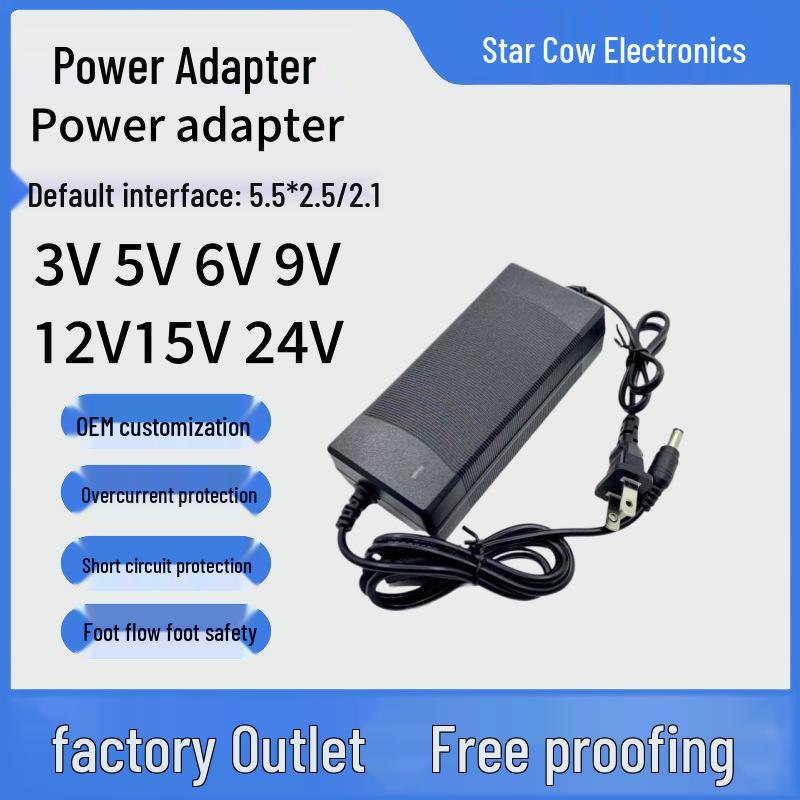 US/EU Standard Switching Power Adapter for LED Strips: 12V, 15V, 24V