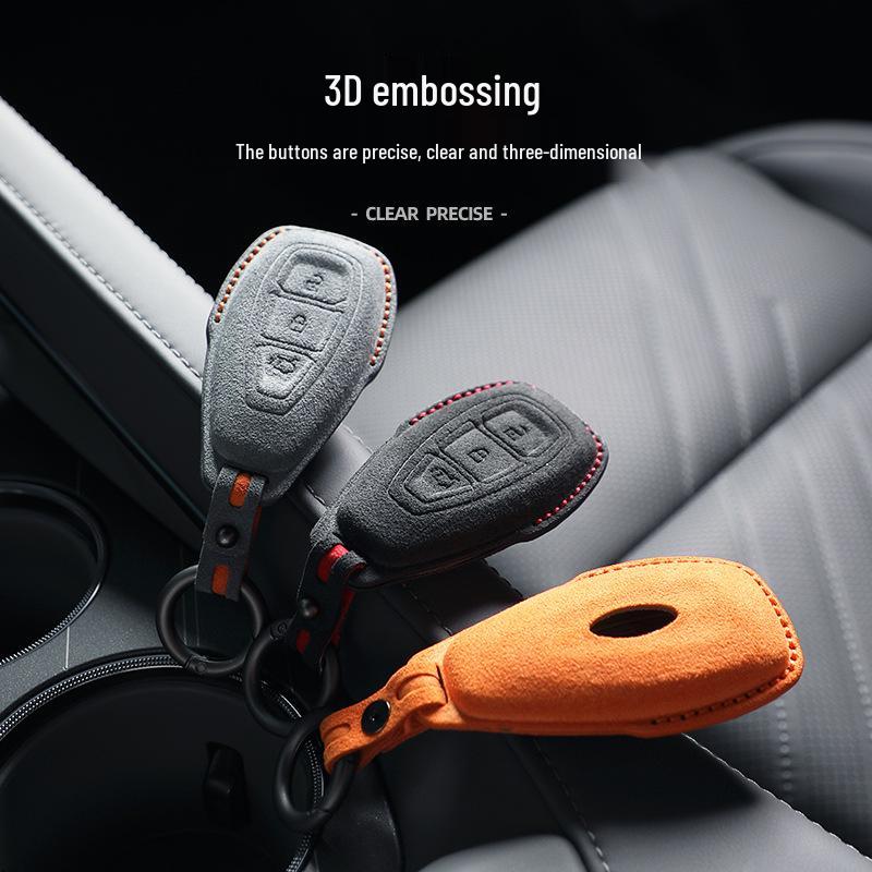 Ford Mondeo, Explorer, EVOS, Escape Alcantara Suede 3D Key Case Cover