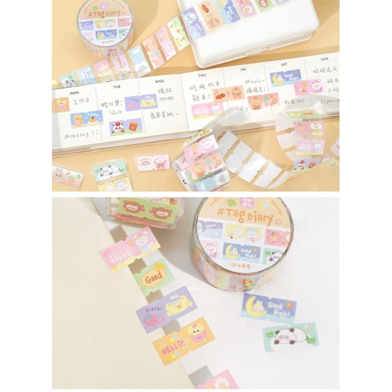 Scrapbooking Decorative Tape Glittering Cutout Cartoon Tape For Scrapbooking Journal Water Bottle Phone Case Wrapping