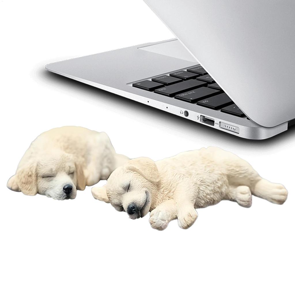 Labrador Sleeping Dashboard Figurine Resin Sleeping Dog Shape Desktop Decor Auto Dashboard Ornaments Car Interior Accessories