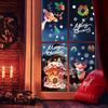 Feiertags-Fenstersticker 4 Bögen Nikolaus Schneemann Rentier Fensteraufkleber Weihnachten Wand Glas Aufkleber Für Winter Haus Party Außen