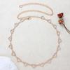 Heart-shaped Rhinestone Zircon Waist Chain for Women High-end Simple Design Metal Chain Accessories Fashion Jewelry