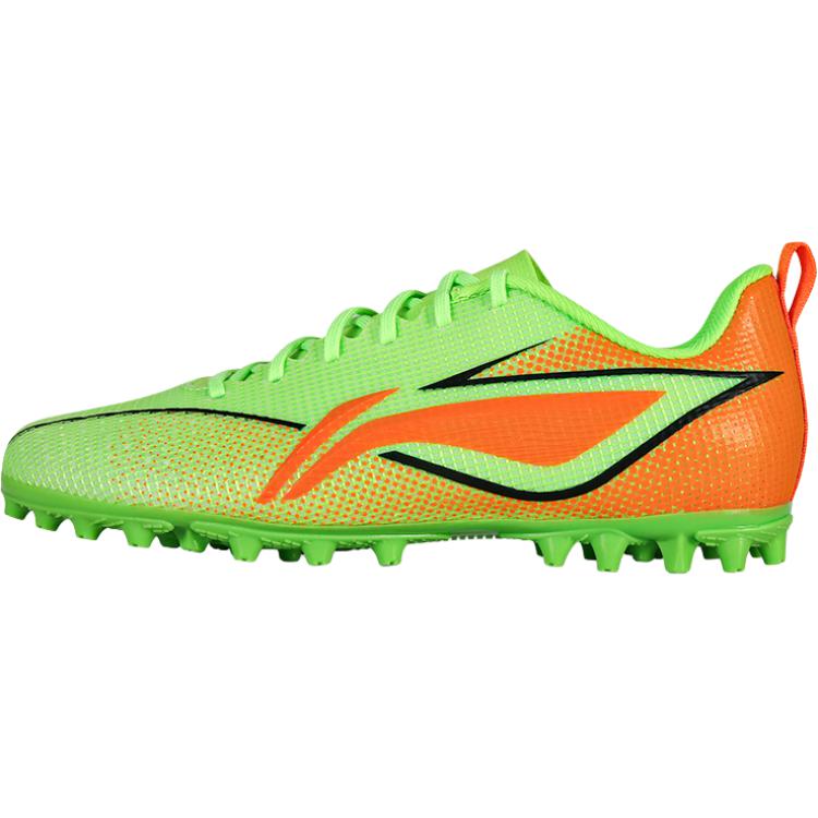 Li Ning Kids PU Shadow Series Simple Versatile Non-Slip Shock Absorbing Wear-Resistant Low-Top Kids Soccer Shoes Men Soccer Shoes YSFV012-2