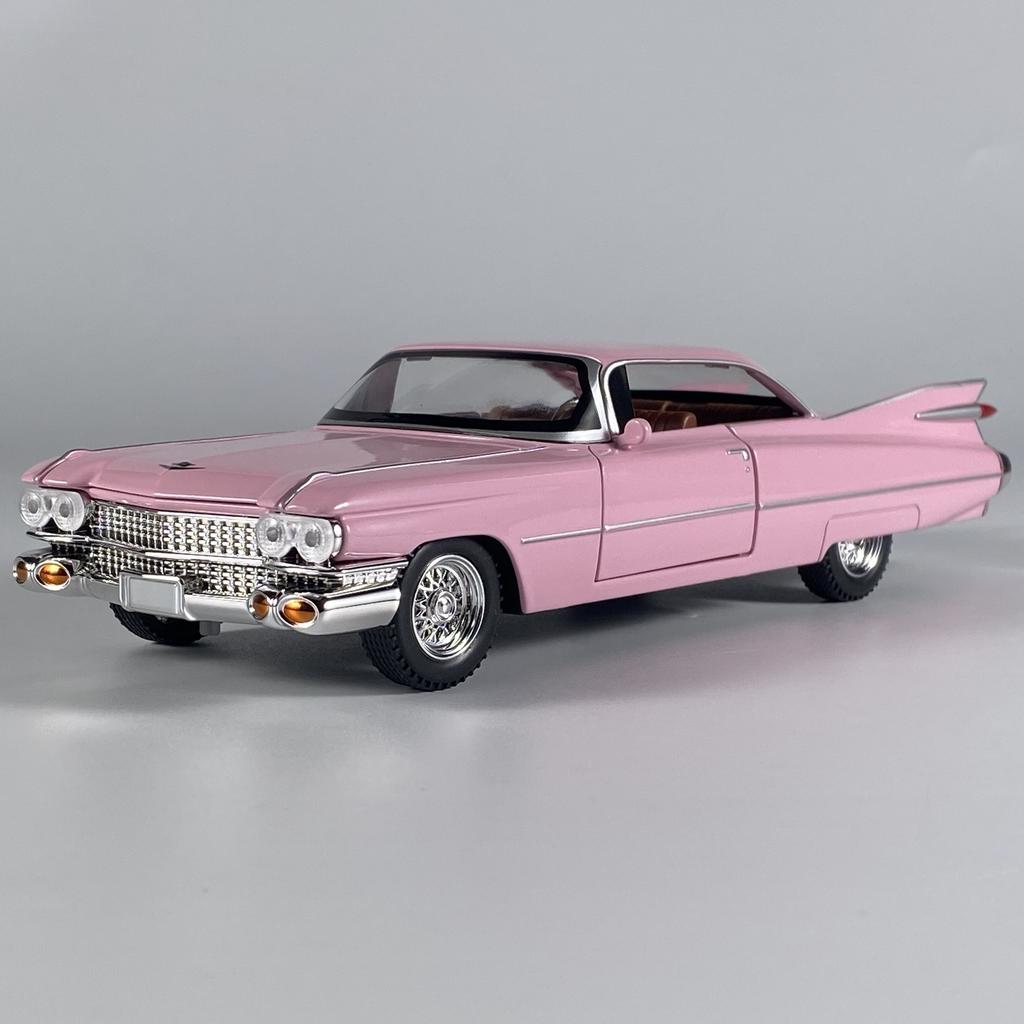 1:24 Cadillac Eldorado Biarritz 1959 Series 62 Alloy Diecast Metal Model Simulation Sound Light Birthday Present For Childrens
