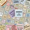 50pcs Waterproof Decorative English Sticky Note Stickers Set for Notebooks & Suitcases - DIY & Trendy Design