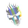 Reflective Skull Sticker - 10" Waterproof Car Decal, Flaming Skull Design, PVC Adhesive Stripes