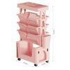 Multi-layer Storage Rack, Storage Rack, Floor-standing Bookshelf, Small Cart, Movable, with Wheels