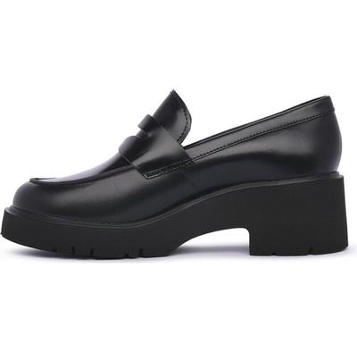 Women's Camper Milah K201425 Moccasin Slip-ons Black 002