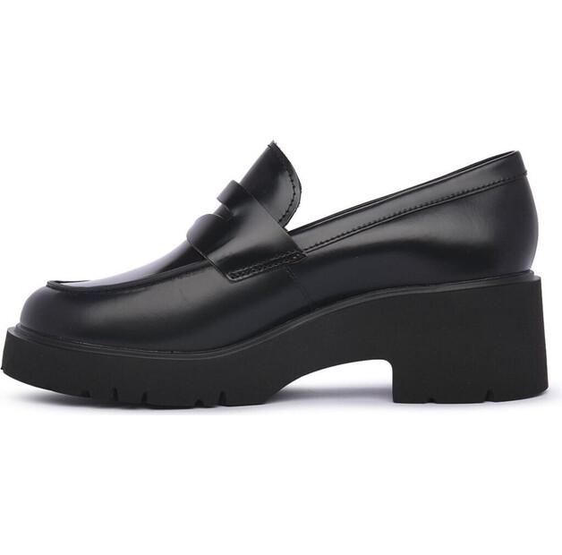 Women's Camper Milah K201425 Moccasin Slip-ons Black 002