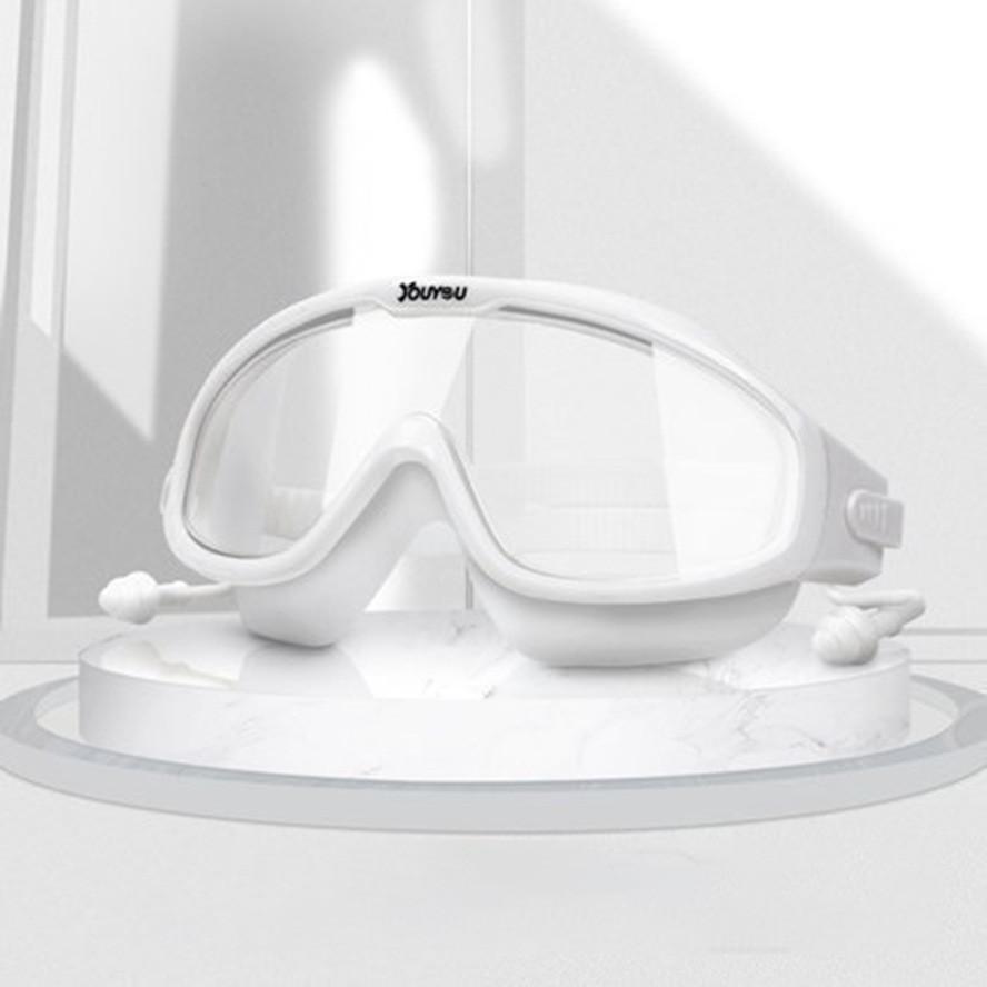 Anti Fog Swimming Goggles With Pc Lenses For Adults Waterproof Mask For Diving And Training White