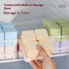 Food Grade Baby Food Storage Containers 4 Grids with Lids Tray Design for Baby Homemade Food Freezing Use