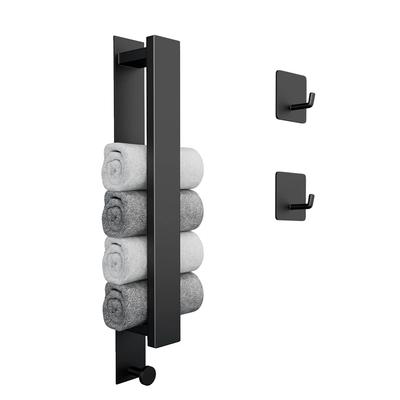 Self-Adhesive Towel Holder No Drilling Stainless Steel Guest Towel Holder Easy To Install for Hanging Bathroom Wall Guest Toilet