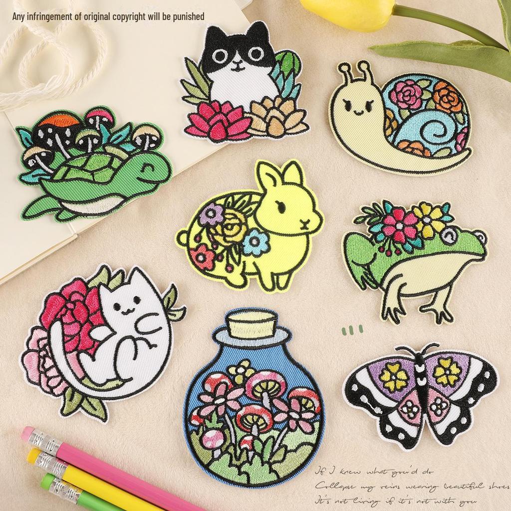 Embroidered Animal & Flower Patches: Turtle, Butterfly & More for Clothes & Accessories