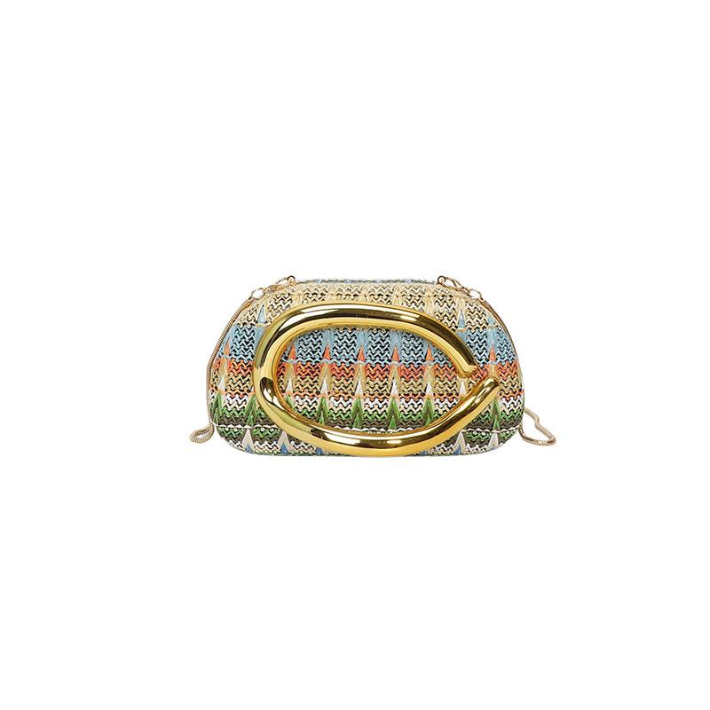 Borsa a Spalla Singola da Donna di Alta Qualità Borsa a Tracolla Borsa da Sera Borsa a Spalla di Lusso con Catena Metallica Versatile alla Moda Abbinamento Quotidiano