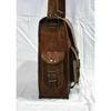 Men's Genuine Vintage Fat Stich Leather Messenger Shoulder Laptop Bag Briefcase