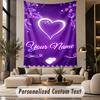 Valentine Love (78) Theme Custom Tapestry Personalized Custom Name Text Wall Hanging Tapestry Home Decor Background Cloth