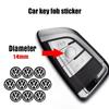 14mm Car Key Emblem Stickers Auto Control Key Logo Accessories For Volkswagen B7 B6 B5 Golf 4 5 6 Polo Passat CC Jetta Mk6 Tiguan Gol Cross Fox Plus