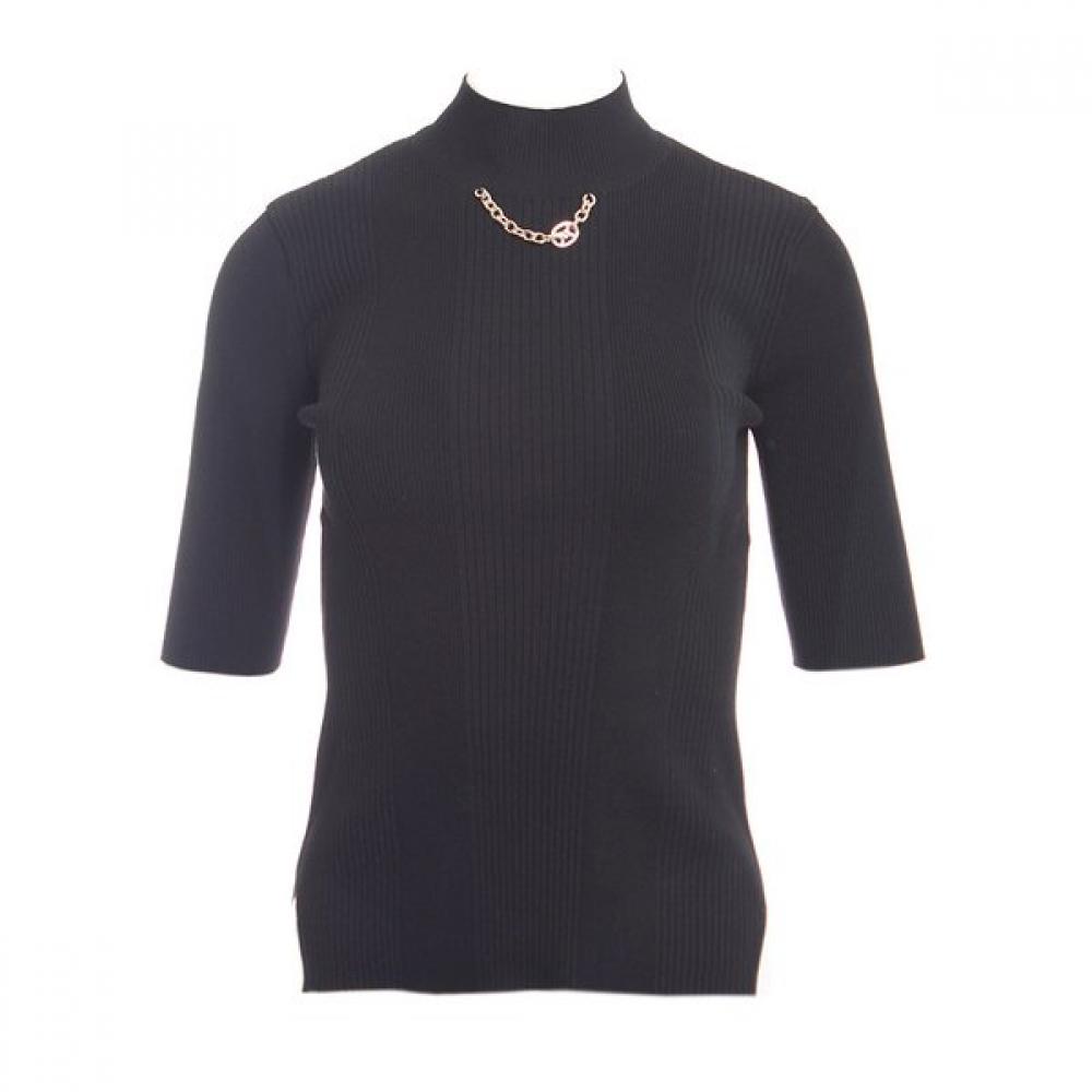 Mojo Chain Decoration Rib Black Knit J252ksk901 blacks/55