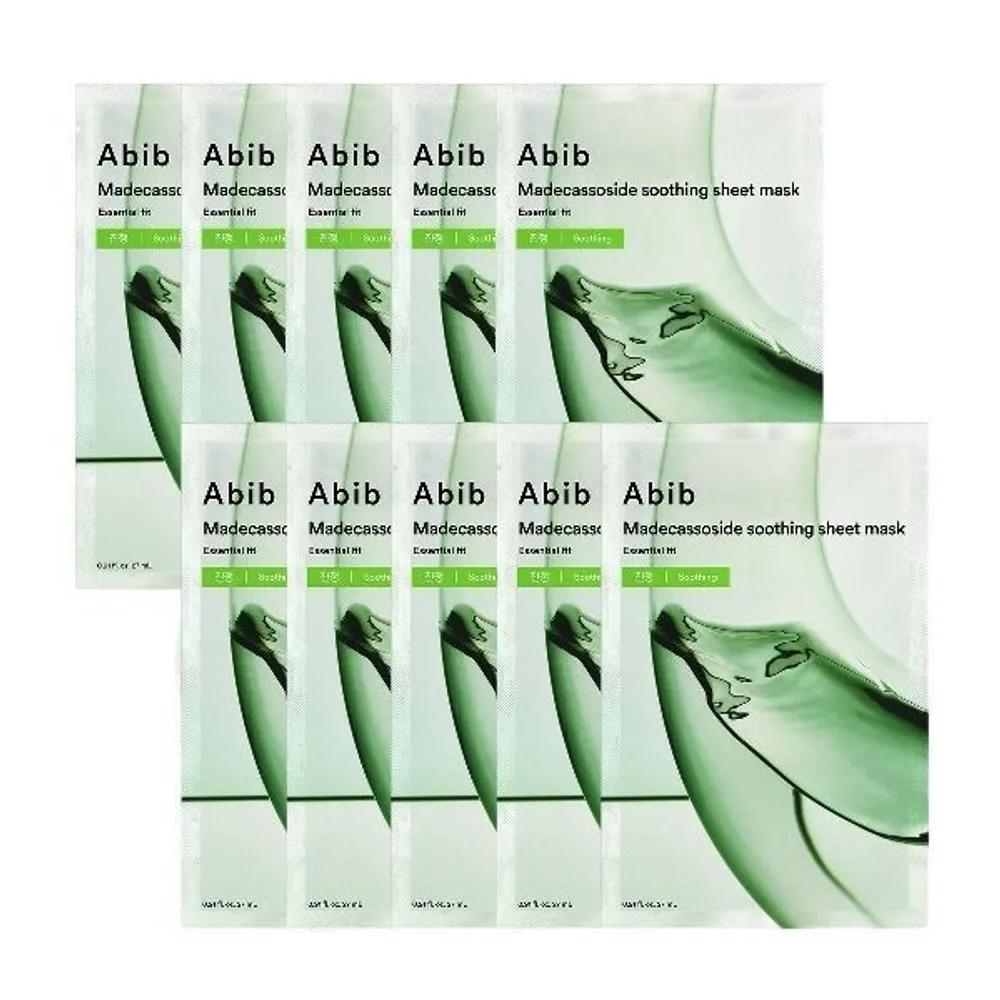 

ABIB Essential Fit Sheet Mask Madecassoside Soothing, 10 Sheets, 1 Pack
