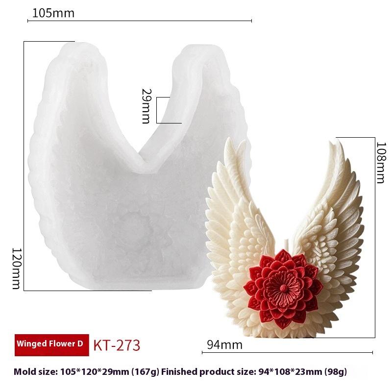 Blumen Flügel Handgefertigte Kerzenform DIY Aroma Gips Harz Ornament Silikonformen Sojawachs Kerzenherstellung Zubehör