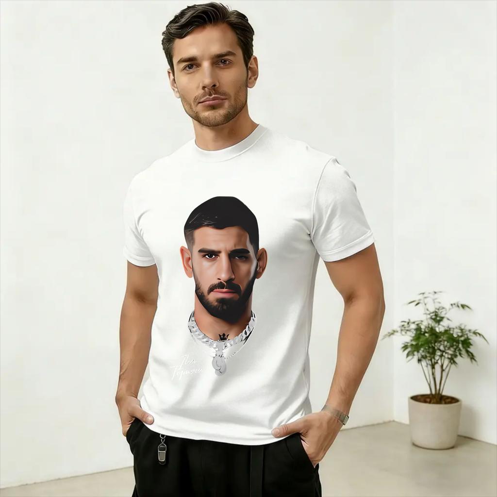 Ilia Topuria Fanart Merch T-Shirts für Unisex Reine Baumwolle Neuheit T-Shirts Rundhals T-Shirt Kurzarm Kleidung Sommer