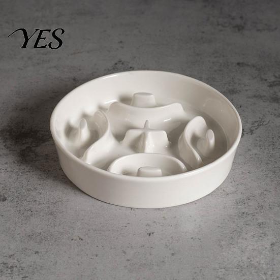 Spine Protection Pet Bowl Elevated Slow Feeder, Ceramic Dog with Stand, Prevents Holder Choking, Protects Spine, Raised Food for Cats Dogs Anti-Choke