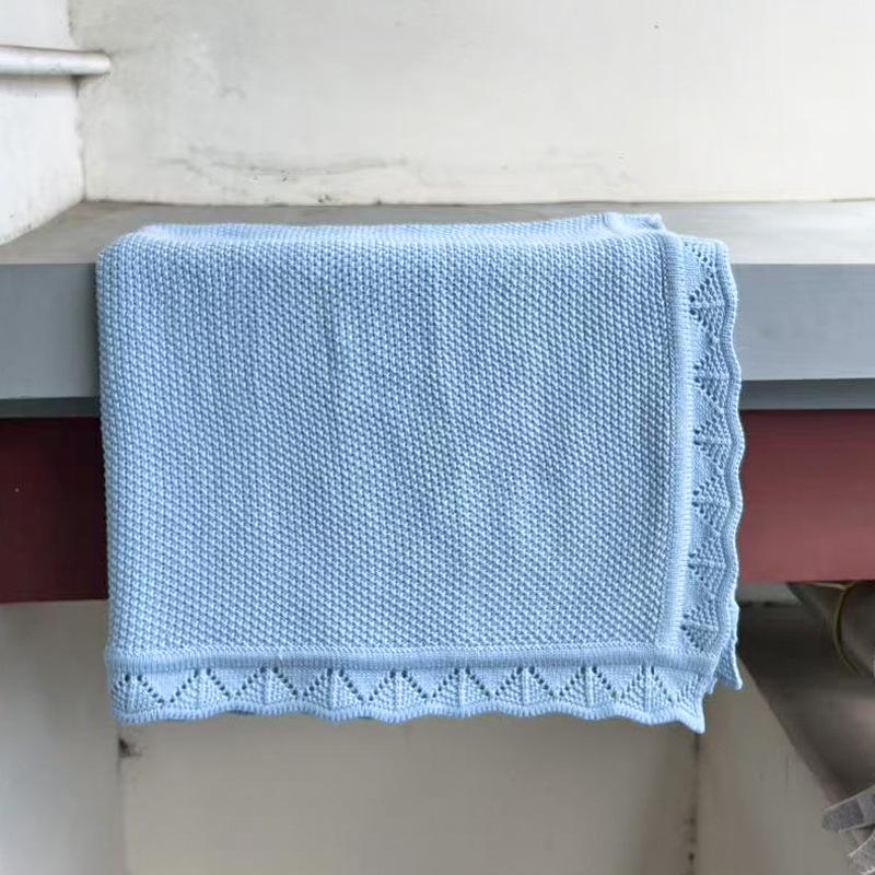 Nordic Baby Cotton Knit Yarn Swaddle and Stroller Blanket