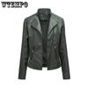 Spring and Autumn Women's Leather Jacket Short Jacket Slim Thin Section Leather Jacket Ms. Biker Clothing