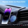Metal Magnetic Car Phone Holder Bendable Foldable Telephone Stand In Dashboard/Air Vent Cell Phone Mount Universal Mobile Phone Bracket
