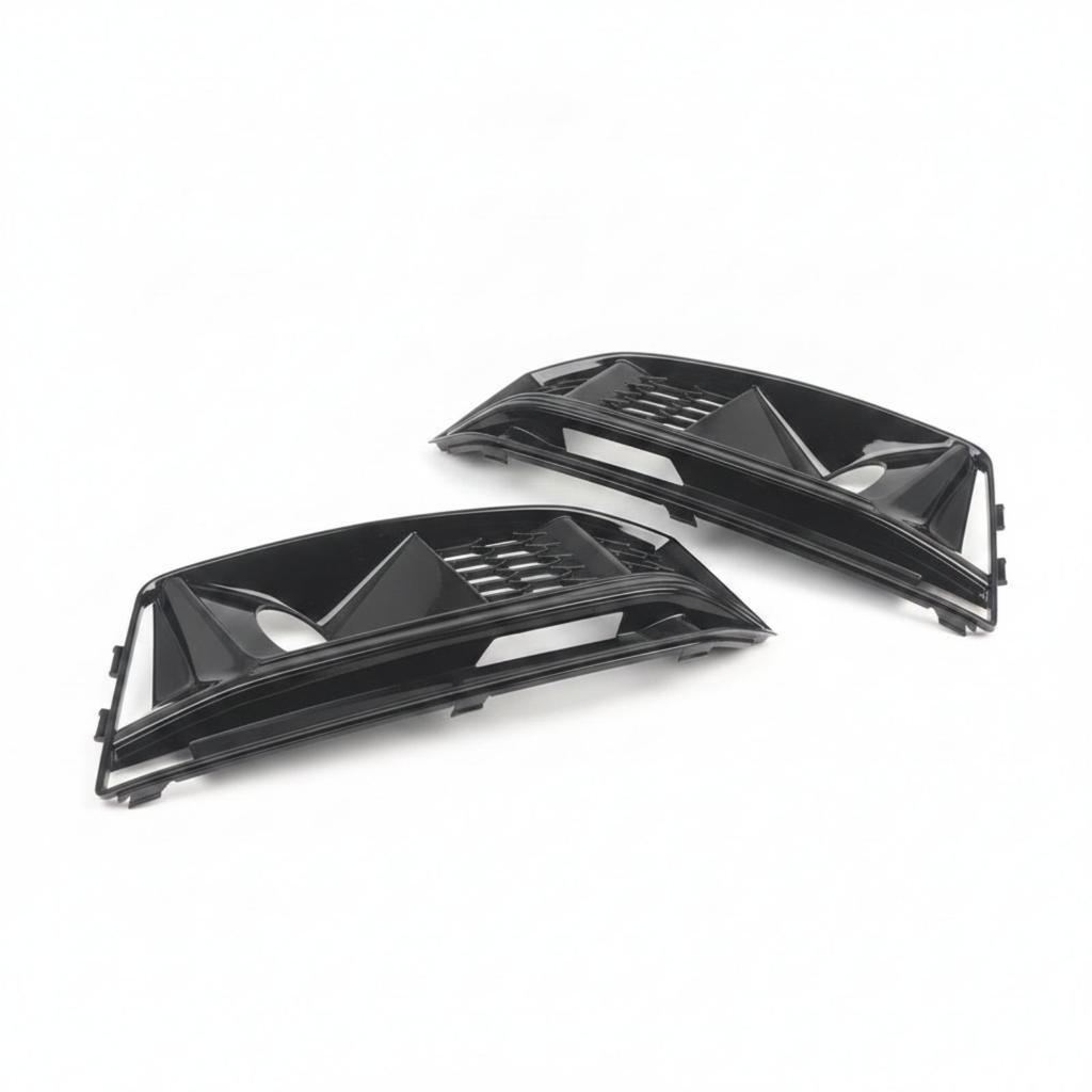 Black Mesh Grille Insert Circular Cutouts Front Lower Direct Replacement Auto