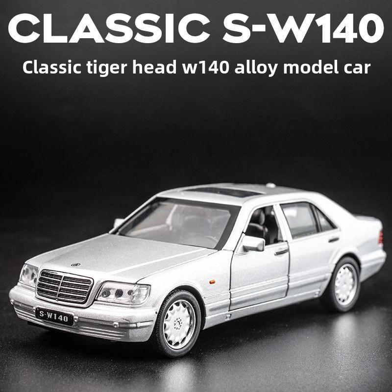 Benz W140 1:32 Alloy Model Car With Sound Light Pull Back For Collectors And Kids Play