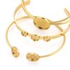 2 Stück Verstellbare Edelstahl Goldplattierte Armbänder Schmuckzubehör Passend für 12mm Cabochon Basis DIY Armband zur Schmuckherstellung
