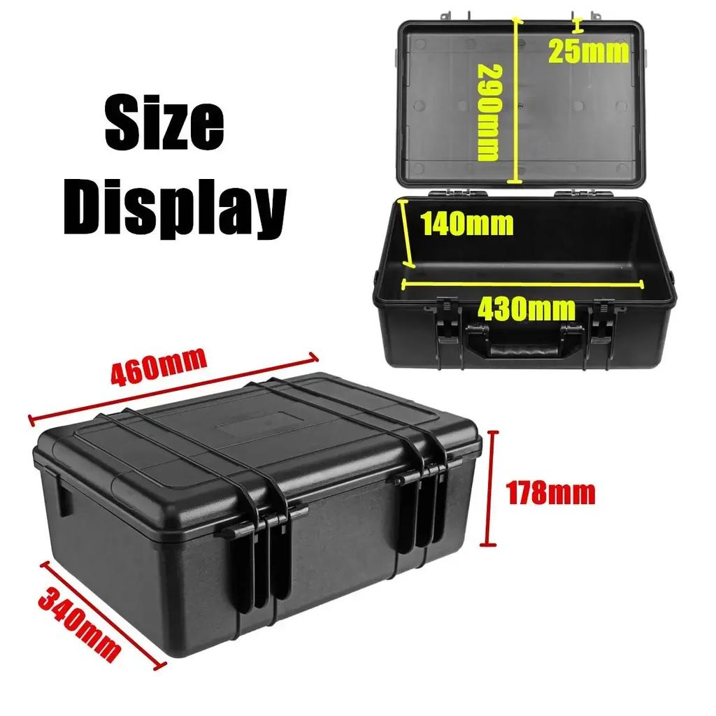 ABS Plastic Sealed Tool Box Safety Equipment Protection Toolbox Waterproof Shockproof Suitcase Impact Resistant Tool Case