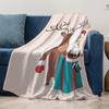 Santa Claus Reindeer Christmas Blanket Cozy Throw Soft Warm Holiday Home Decor Gift Festive Flannel Bedspread Kids Room Decor