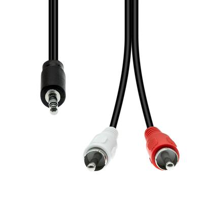 ProXtend 3-Pin To 2x RCA - Cable Black 1.5M, M32XRCA-015